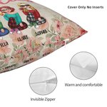 Personalized Better LIfe WIth My Bestie Garden Leisure Time Throw Pillow Cover Bestie Gift Bedroom Decor