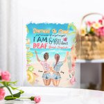 Personalisierte Partner in Crime Just Remember Wenn wir erwischt werden Ich bin taub und Sie sprechen nicht Englisch Acryl Plaque Geburtstag bester Fr