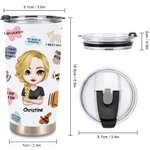 Personliga dagliga bekräftelseord Jag älskar alla delar av mig 20oz Tumbler Tillbaka till skolgåva Födelsedagspresent Daglig användning