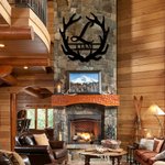 Panneau en Métal Art Mural Personnalisé avec Nom et Lettre Cadeau Noël Fête des Pères pour Lui Chasseur