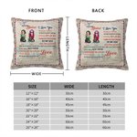 Personalisierte To My Besties Ich liebe dich Reise Stempel werfen Kissenbezug Geschenk für beste Freundin Home Decoration
