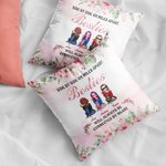 Personalized Soul Bestie Besties Will Always Be Connected By Heart Throw Pillow Cover  Gift for Best Friend Sofa Decor