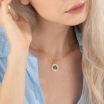 Collier pour Femme Personnalisé avec Photo de l'Animal de Compagnie Pendentif en Résine Transparente pour Amoureuse d'Animal