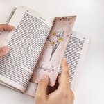 Personalized Birth Flower Bookmark with Name Christmas Gift for Book Lover Grandma Best Friend Student