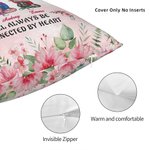 Personalized Soul Bestie Besties Will Always Be Connected By Heart Throw Pillow Cover  Gift for Best Friend Sofa Decor