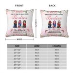 Personalized Soul Bestie Besties Will Always Be Connected By Heart Throw Pillow Cover  Gift for Best Friend Sofa Decor