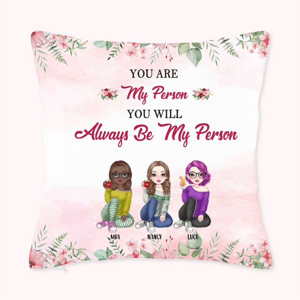 Gepersonaliseerde You're My Person You'll Always Be My Person Bestie Party Kussenhoes Cadeau voor Beste Vriend Sofa Decor