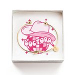 Personalizada Estilo Disco Tie The Knot Pulsera Grabado con Inicial Regalo de Fiesta de Novia Regalo de Novia para Boda con Tarjeta