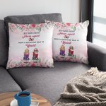 Gepersonaliseerde Best Friends Forever Friendship Verklaring met Element Bloemen Kussenhoes Cadeau voor Beste Vriend Slaapkamer Decor