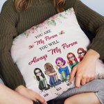 Personalised You're My Person You'll Always Be My Person Bestie Party Throw Pillow Cover  Gift for Best Friend Sofa Decor