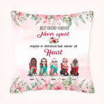 Gepersonaliseerde Best Friends Forever Friendship Verklaring met Element Bloemen Kussenhoes Cadeau voor Beste Vriend Slaapkamer Decor