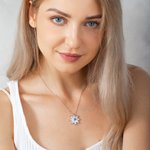 Personalized Daisy Flower Birthstone Inspirational Necklace Encouragement Jewelry Birthday Mother's Day Valentine's Day Gift for Her