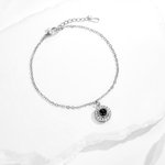 Bracelet Personnalisé avec Projection de Photo en 100 Langues Cadeau de la Saint-Valentin Anniversaire Fête pour les Femmes