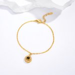 Bracelet Personnalisé avec Projection de Photo en 100 Langues Cadeau de la Saint-Valentin Anniversaire Fête pour les Femmes