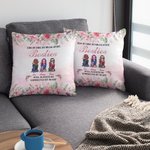 Personalized Soul Bestie Besties Will Always Be Connected By Heart Throw Pillow Cover  Gift for Best Friend Sofa Decor