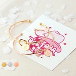 Personalizada Estilo Disco Tie The Knot Pulsera Grabado con Inicial Regalo de Fiesta de Novia Regalo de Novia para Boda con Tarjeta