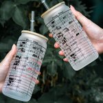 Personalized Library Date Due Card Bookish Glass Cup with Name for Readers Librarian Book Lover Gift