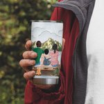 Personalizzato Family Life Is Better Around The Campfire 20 oz Tumbler Holiday per bevande calde e fredde