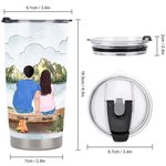 Famiglia personalizzata che crea ricordi in campeggio Citazioni 20 oz Tumbler Anniversary Gift per uso quotidiano