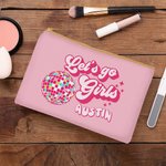 Bolsa de Maquillaje Personalizada Estilo Disco Bolsa de Cosméticos con Nombre Regalo para Boda Dama de Honor Despedida de Soltera