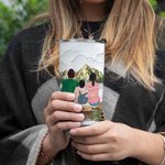 Personalizzato Family Life Is Better Around The Campfire 20 oz Tumbler Holiday per bevande calde e fredde