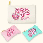 Bolsa de Maquillaje Personalizada Estilo Disco Bolsa de Cosméticos con Nombre Regalo para Boda Dama de Honor Despedida de Soltera