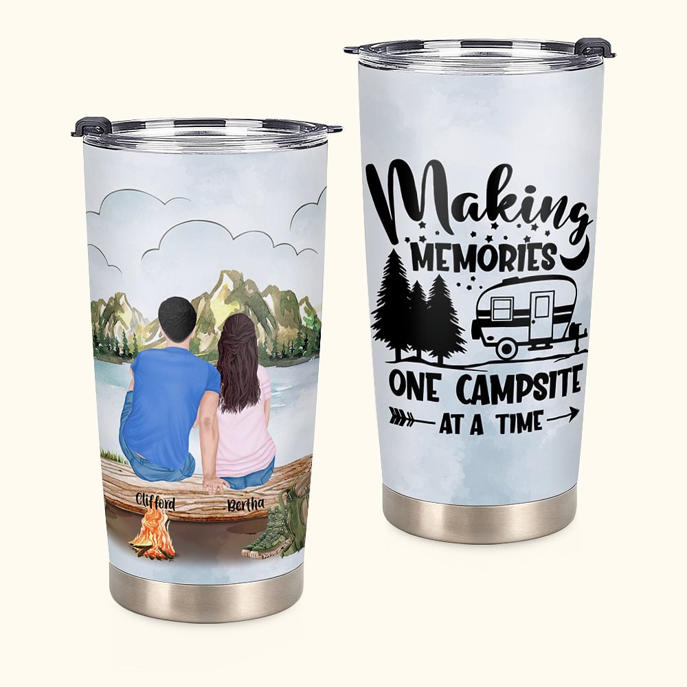Cadeau d'anniversaire personnalisé pour la famille, le camping et les souvenirs.