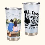 Famiglia personalizzata che crea ricordi in campeggio Citazioni 20 oz Tumbler Anniversary Gift per uso quotidiano