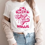 Personalised Disco Style T-Shirt with Name for Bridesmaid Bride Bachelorette Bridal Party Gift