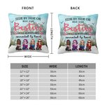 Personalized Besties Will Always Be Connected By Heart Soul Sister Throw Pillow Cover Bestie Quotes Sofa Decor