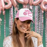 Chapeau personnalisé Disco Let's Go Girls Trucker Hat pour demoiselle d'honneur et enterrement de vie de jeune fille