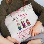 Gepersonaliseerde Better Life Better Bestie Garden Friend Party Kussenhoes Cadeau voor Beste Vriend Slaapkamer Decor
