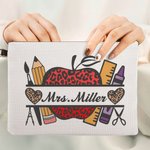 Personalised Teacher Makeup Bag Pencil Case Portable  Leopard Pencil Pouch Teacher Appreciation Thank You Gift End of School Back to School Gift