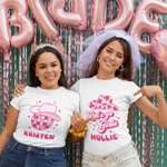 Personalised Disco Style T-Shirt with Name for Bridesmaid Bride Bachelorette Bridal Party Gift