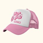 Chapeau personnalisé Disco Let's Go Girls Trucker Hat pour demoiselle d'honneur et enterrement de vie de jeune fille