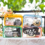 Personalised Clear PVC Make Up Pouch Bag with Zipper for Bridesmaid Bachelorette Party Bridesmaid Proposal Wedding Favor Gift