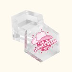 Personalized Disco Magnetic Wedding Ring Box Acrylic Hexagon Wedding Ceremony Ring Box with Name Ring Bearer for Proposal Gift Wedding Gift