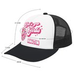 Chapeau personnalisé Disco Let's Go Girls Trucker Hat pour demoiselle d'honneur et enterrement de vie de jeune fille