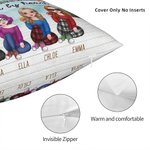 Personalized Besties Will Always Be Connected By Heart Soul Sister Throw Pillow Cover Bestie Quotes Sofa Decor