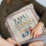 Personlig Du är min person Bestie Party Resa Semester Kasta kuddeöverdrag Födelsedagspresent Vardagsrumsinredning