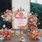 Personalized Disco Welcome Sign Retro Wedding Sign Birthday Party Decoration Bridal Shower Bachelorette Party Engagement Gift