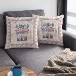 Personalisierte Bestie Reise Rekord Freund wird immer durch Herz verbunden sein werfen Kissenbezug Geschenk für beste Freundin Sofa Dekor