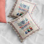 Personalisierte Bestie Reise Rekord Freund wird immer durch Herz verbunden sein werfen Kissenbezug Geschenk für beste Freundin Sofa Dekor