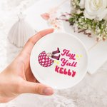 Plato personalizado para anillos de boda Bandeja para anillos de compromiso Plato para joyas con nombre Regalo para ella Boda Dama de honor Despedida 