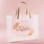 Borsa in PVC personalizzata in stile boemo con nome e data Regalo per lei Festa nuziale Regalo per damigelle d'onore Regalo di nozze