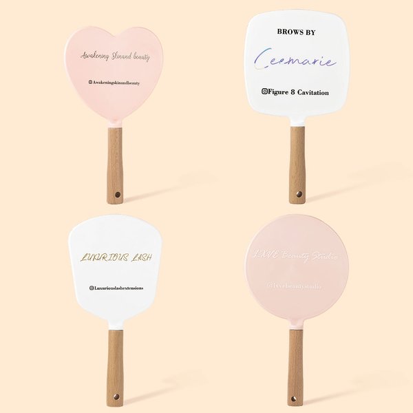 Miroir à cils et sourcils personnalisé Cadeau pour studio de beauté et entreprise d'esthétique