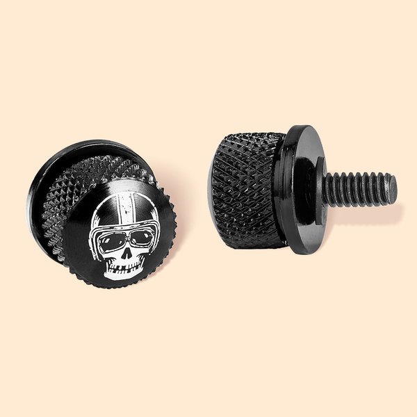 Personalised Stainless Steel Seat Bolt Screw with Pattern or Text Motorbike Accessories Seat Screw Gift for Motorbike Enthusiast