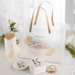 Borsa in PVC personalizzata in stile boemo con nome e data Regalo per lei Festa nuziale Regalo per damigelle d'onore Regalo di nozze