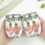 Personnalisé Will You Be My Bridesmaid Eucalyptus Wine Tumbler Bachelorette Party Favor Gift Wedding Gift for Bridesmaid