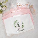 Henkilökohtainen Tyylikäs Bohemian Morsiusneito Satin Robe Pitsi-Trim Morsiusneito pukeutuminen puku Bachelorette Bridal Party Morsiusneito häät lahja